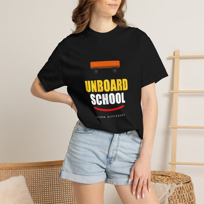 Unboard Skateboard T‑Shirt — Minimal Retro Skate Graphic Tee
