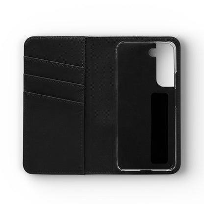 Unboards Cosmic Flip Case — Retro Space Tech Wallet Cover