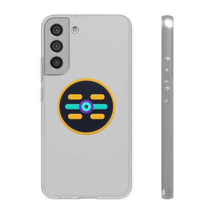 The Boards Shop Clear Phone Case with Colorful Tech Emblem