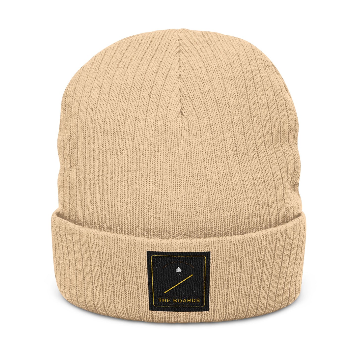 The Boards Embroidered Ribbed Beanie — Snowboard Culture Knit Hat