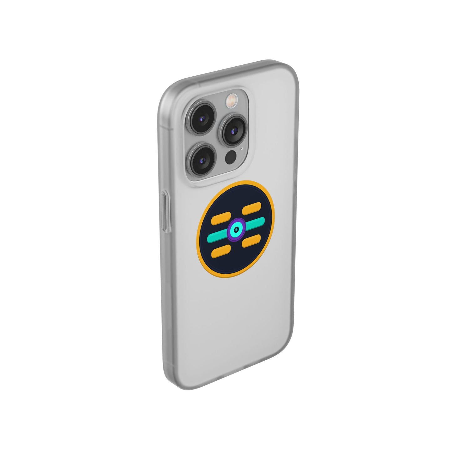 The Boards Shop Clear Phone Case with Colorful Tech Emblem