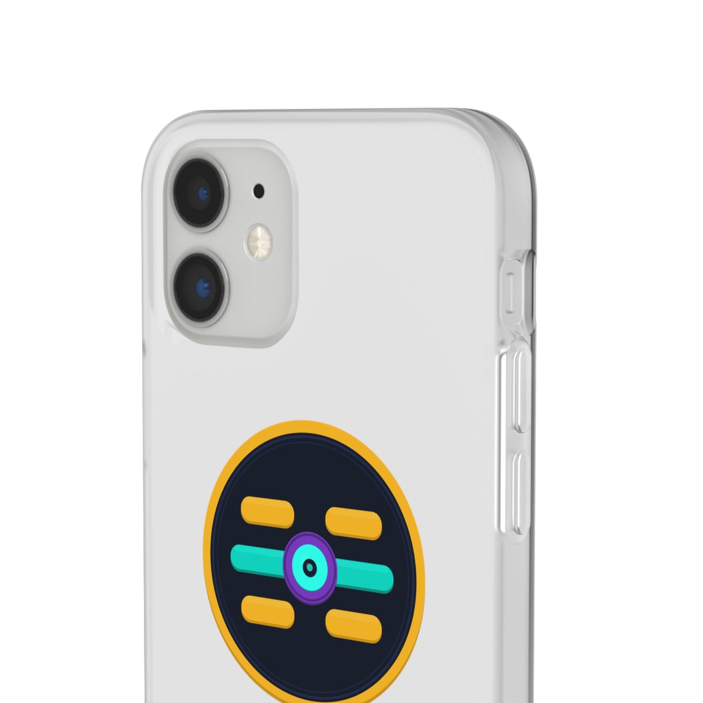 The Boards Shop Clear Phone Case with Colorful Tech Emblem