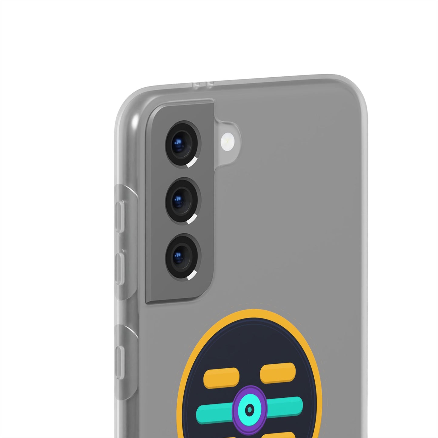 The Boards Shop Clear Phone Case with Colorful Tech Emblem