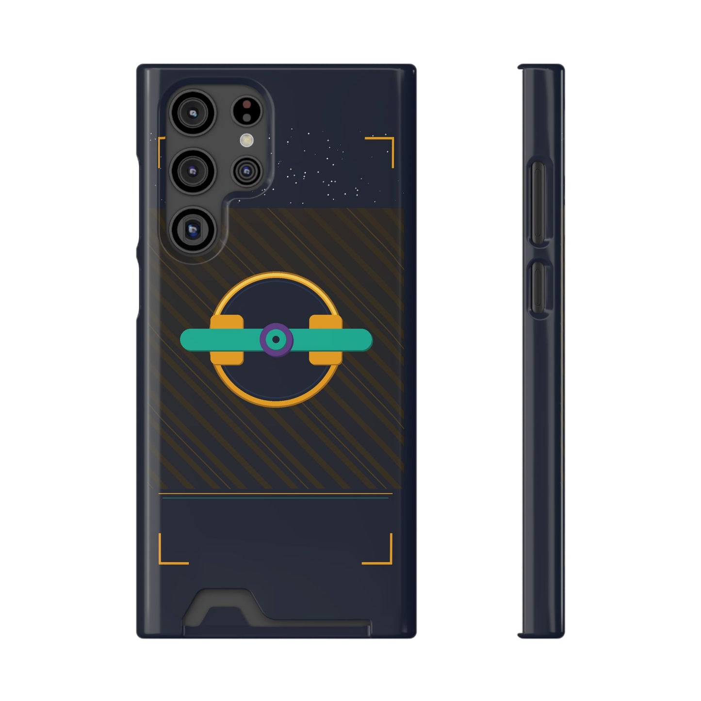 Blaise Series Wallet Phone Case — Retro Geometric Target