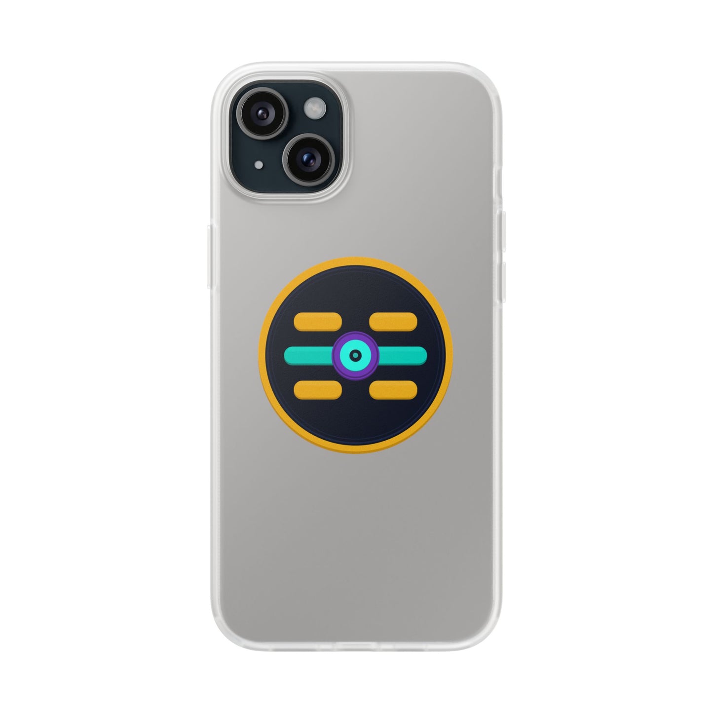 The Boards Shop Clear Phone Case with Colorful Tech Emblem