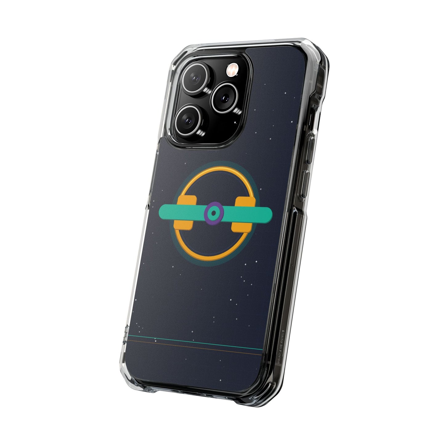 The Boards Shop Clear Magnetic Phone Case — Retro Space Target