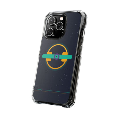 The Boards Shop Clear Magnetic Phone Case — Retro Space Target