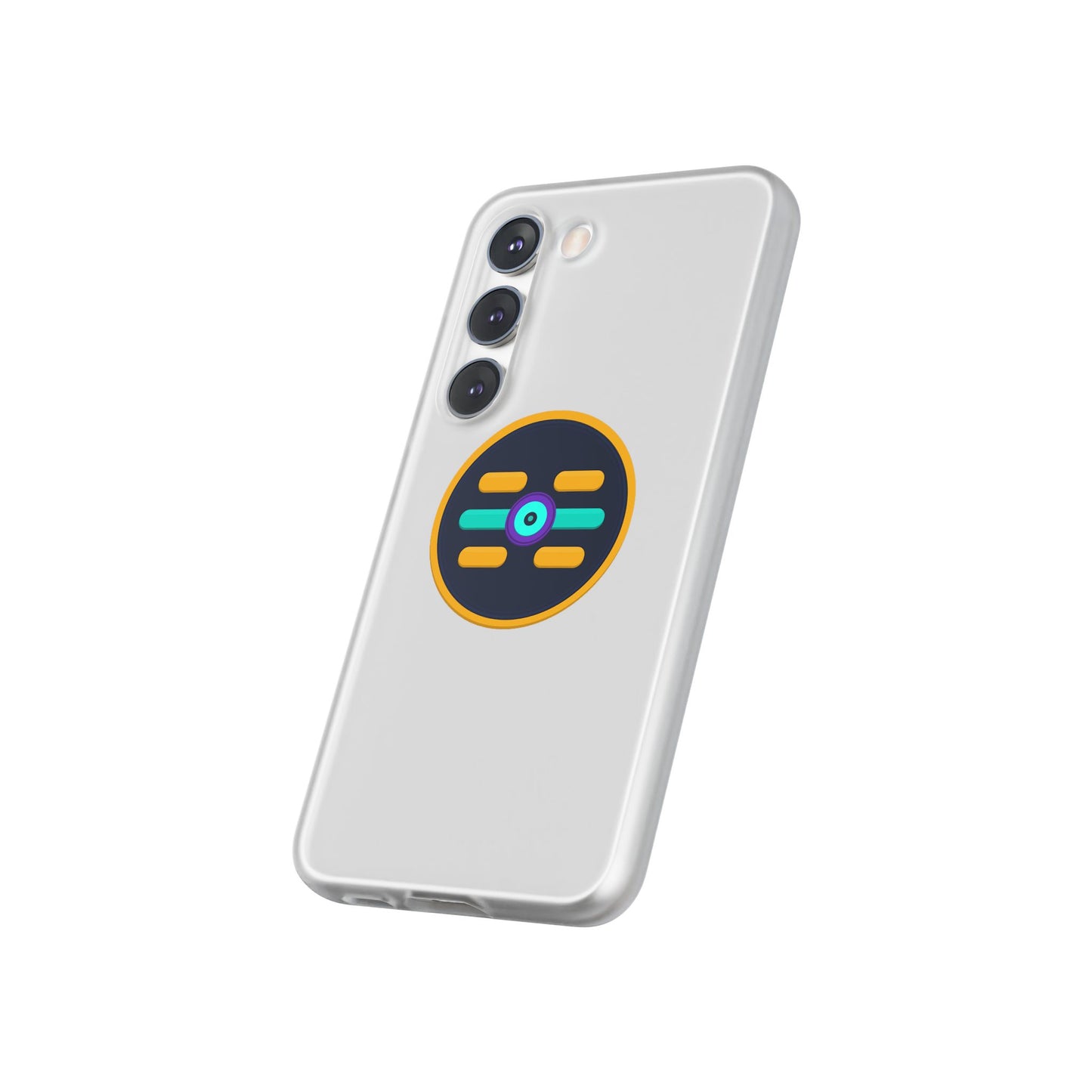 The Boards Shop Clear Phone Case with Colorful Tech Emblem