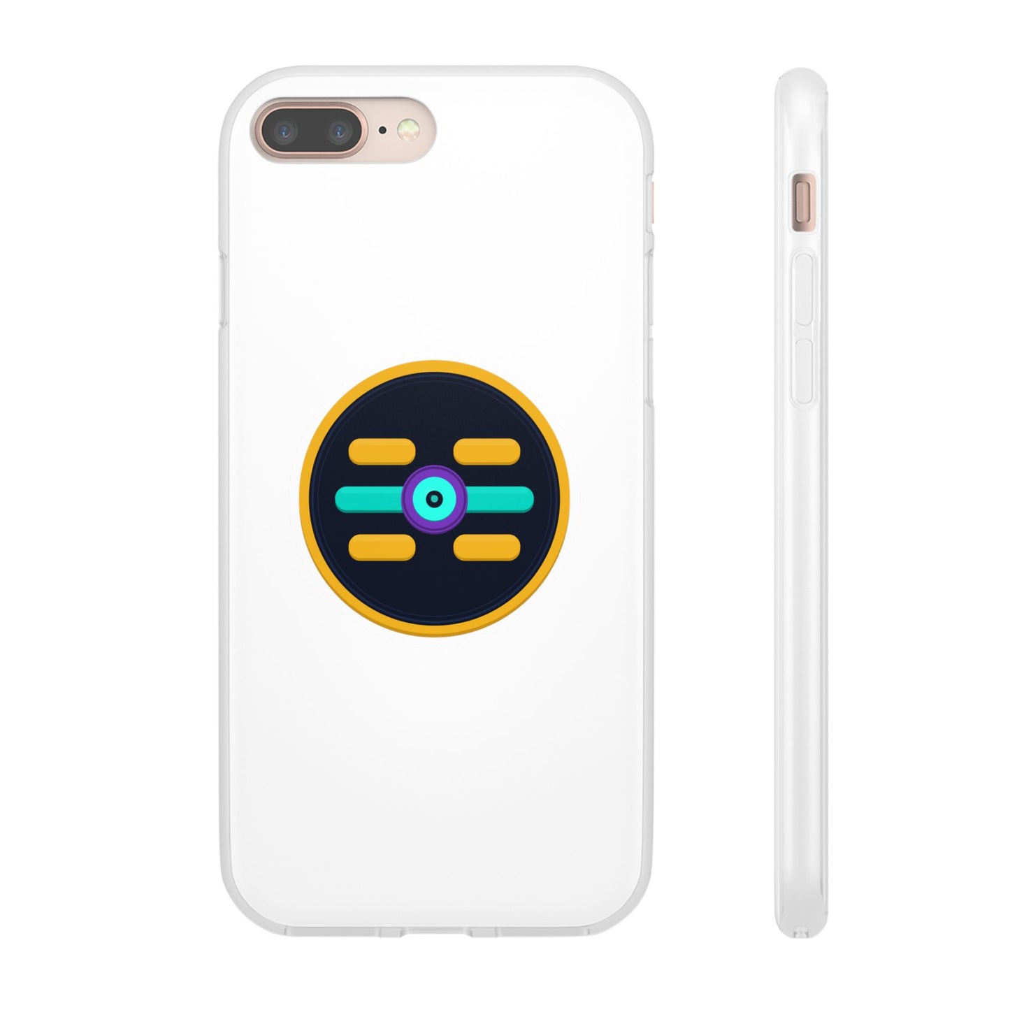 The Boards Shop Clear Phone Case with Colorful Tech Emblem