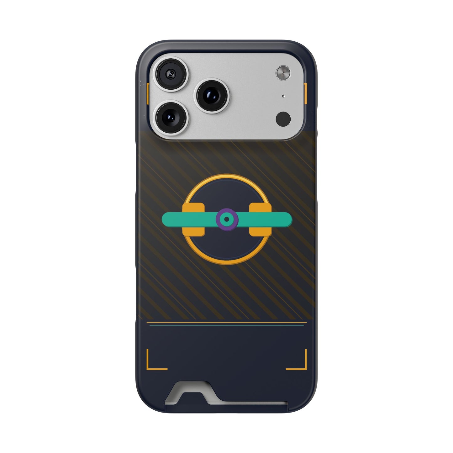 Blaise Series Wallet Phone Case — Retro Geometric Target