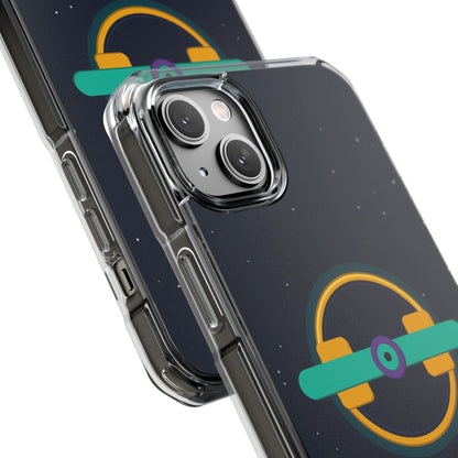 The Boards Shop Clear Magnetic Phone Case — Retro Space Target