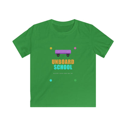 Kids Skateboard "Unboard School" Tee — Cute Back-to-School Graphic Shirt