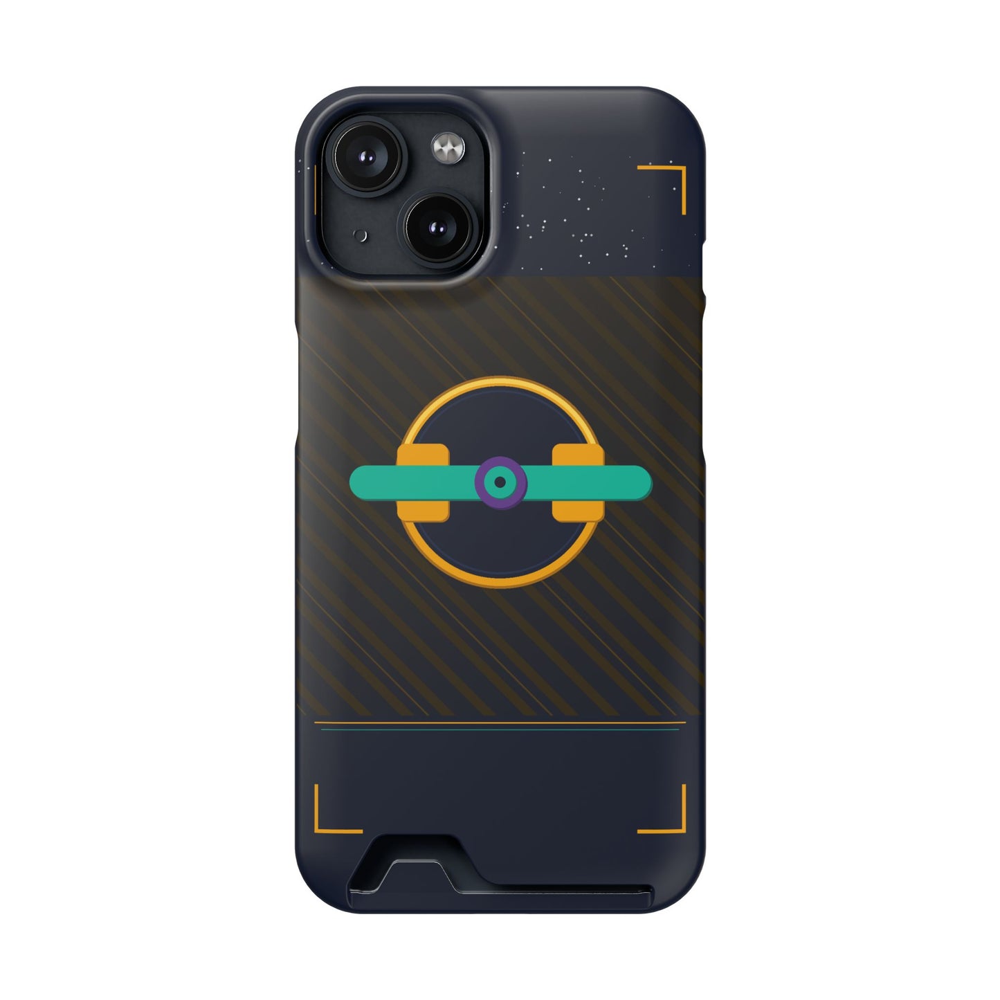 Blaise Series Wallet Phone Case — Retro Geometric Target