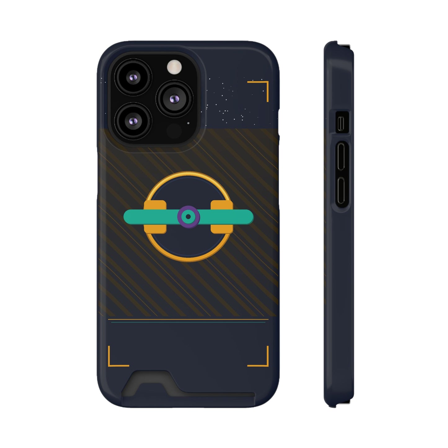 Blaise Series Wallet Phone Case — Retro Geometric Target