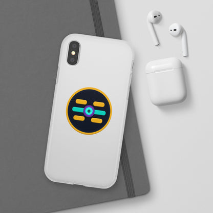 The Boards Shop Clear Phone Case with Colorful Tech Emblem