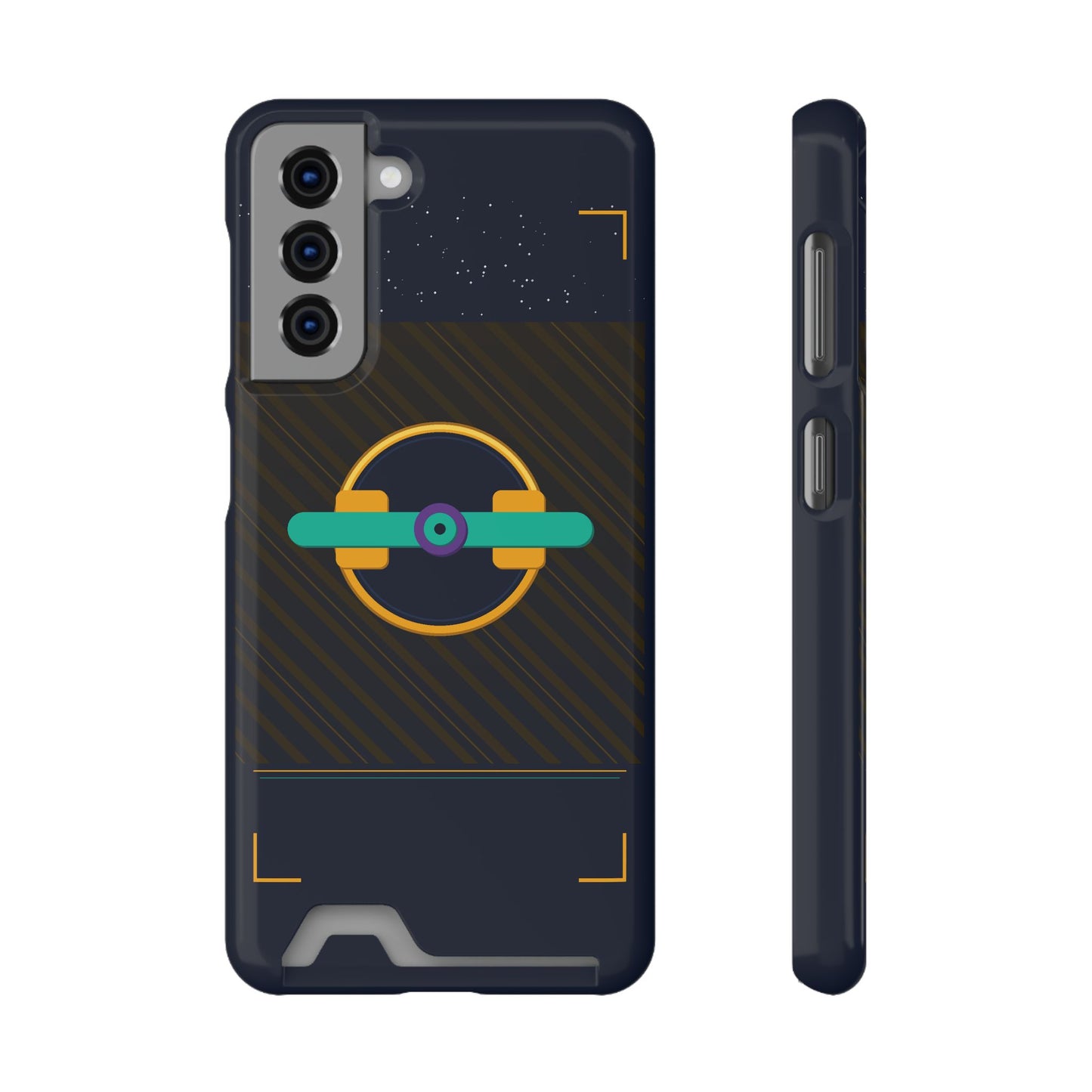 Blaise Series Wallet Phone Case — Retro Geometric Target