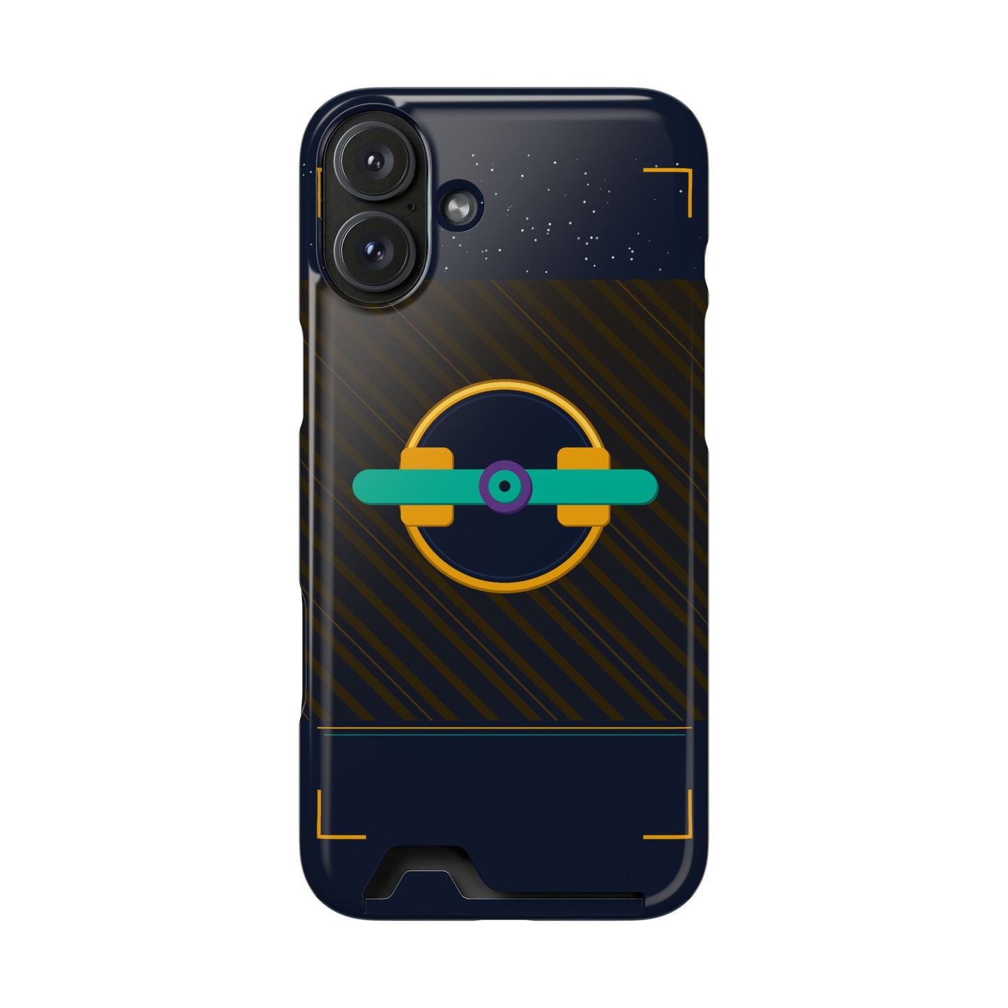Blaise Series Wallet Phone Case — Retro Geometric Target