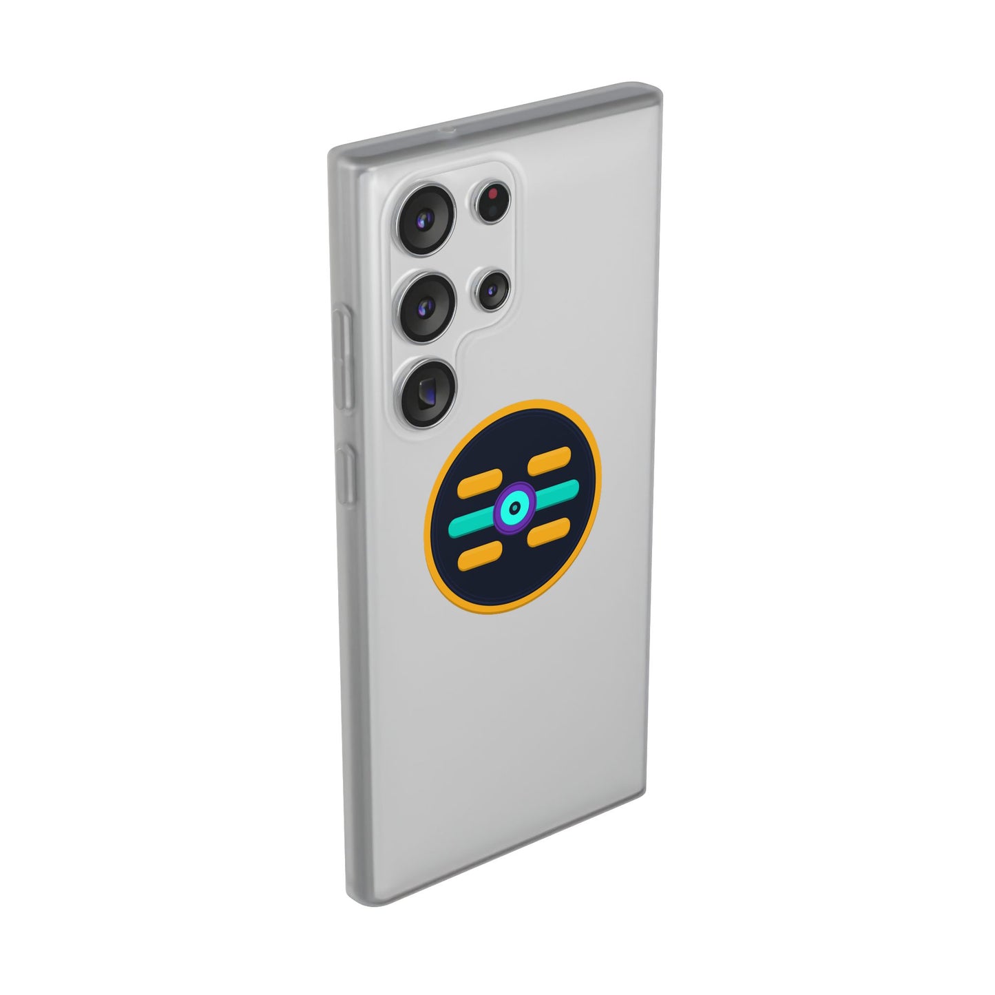 The Boards Shop Clear Phone Case with Colorful Tech Emblem