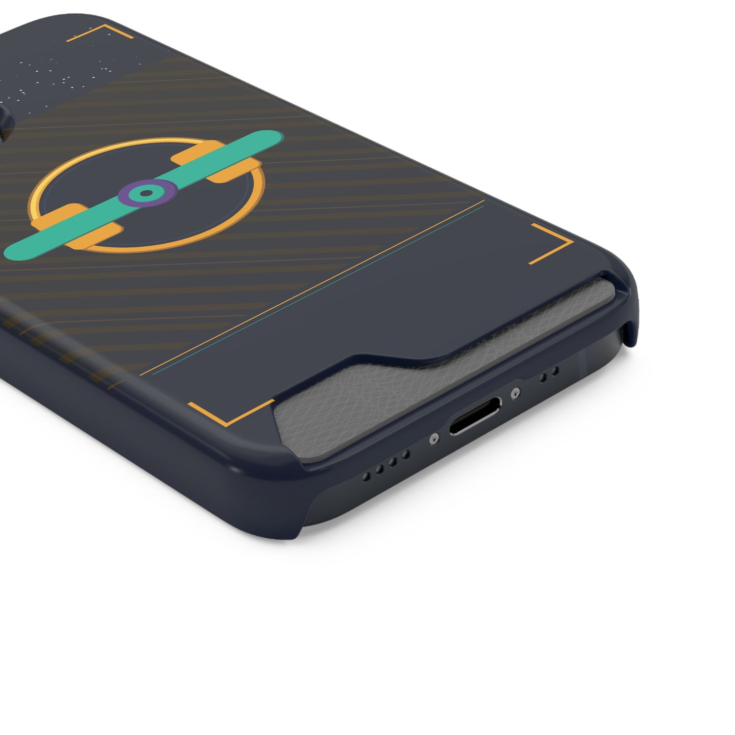 Blaise Series Wallet Phone Case — Retro Geometric Target