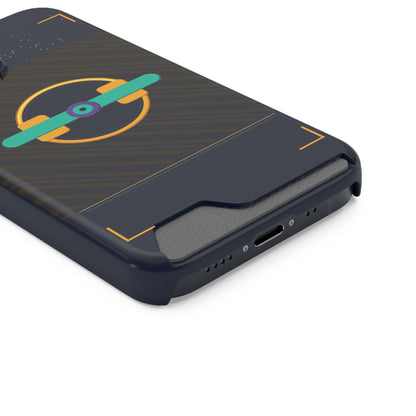 Blaise Series Wallet Phone Case — Retro Geometric Target