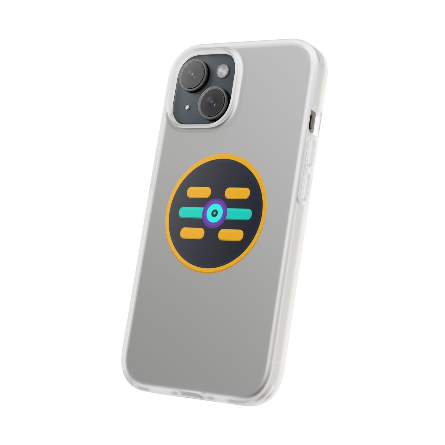 The Boards Shop Clear Phone Case with Colorful Tech Emblem