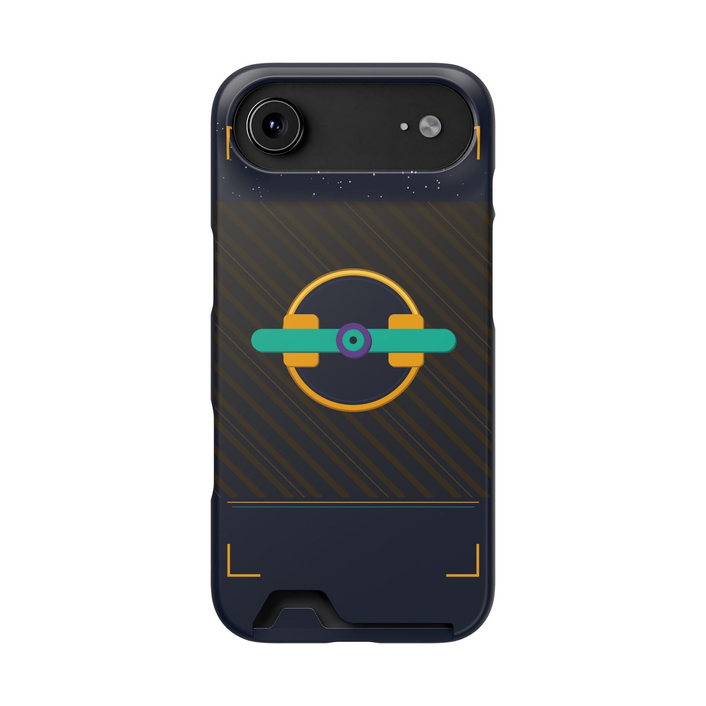 Blaise Series Wallet Phone Case — Retro Geometric Target