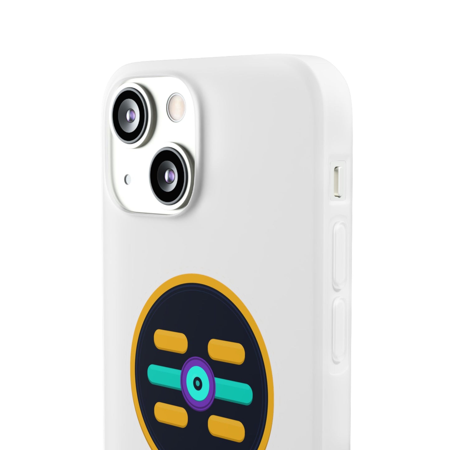 The Boards Shop Clear Phone Case with Colorful Tech Emblem