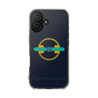 The Boards Shop Clear Magnetic Phone Case — Retro Space Target