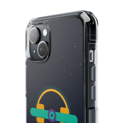 The Boards Shop Clear Magnetic Phone Case — Retro Space Target