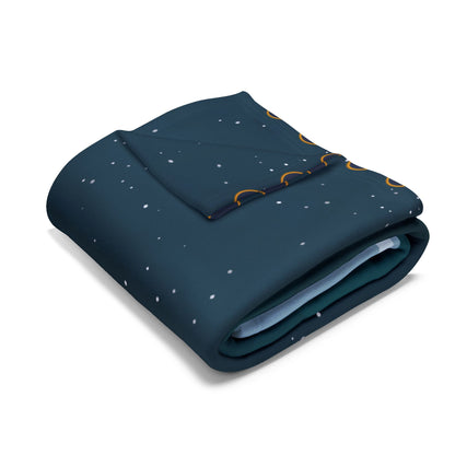 Unboards Arctic Night Fleece Blanket — Geometric Polar Landscape Throw