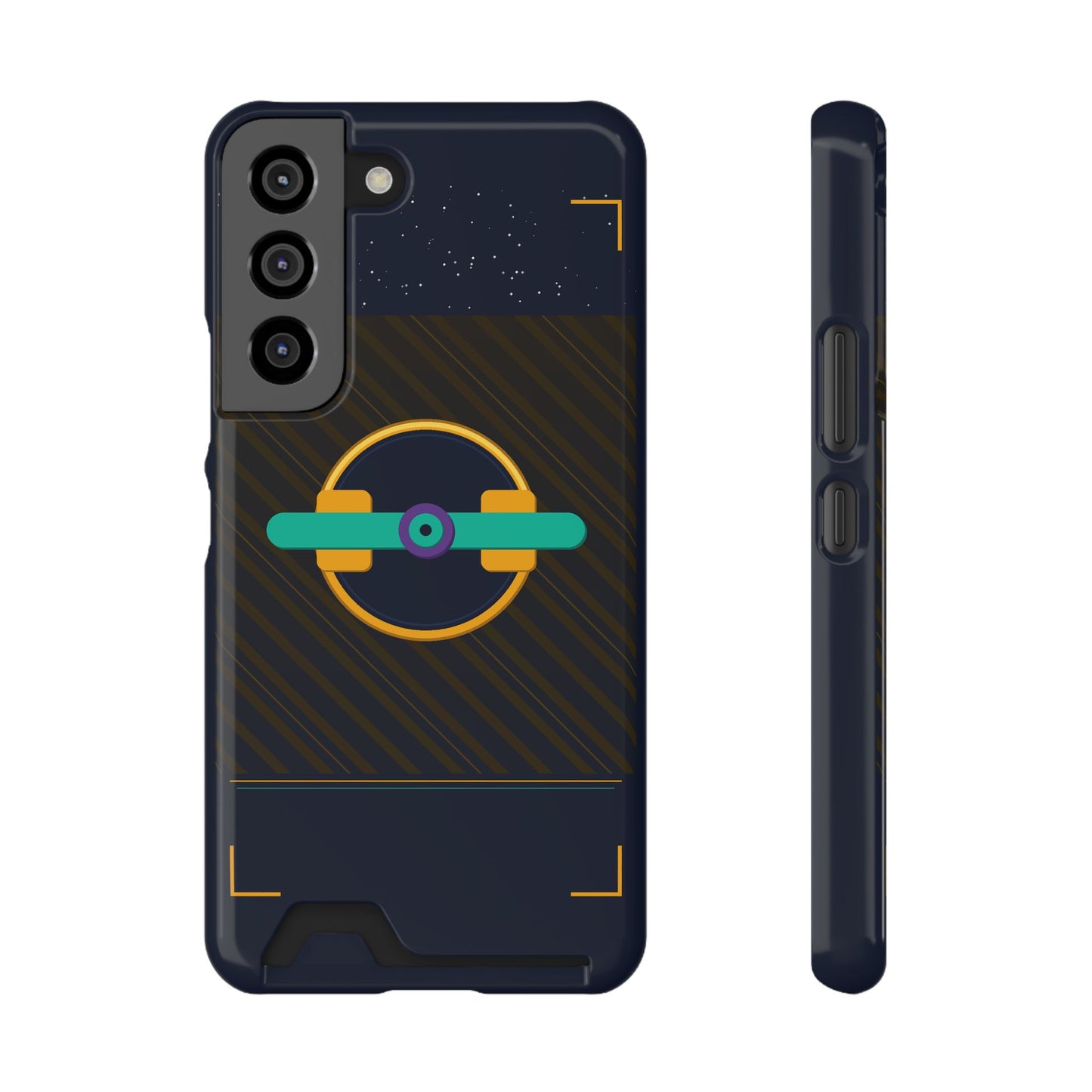 Blaise Series Wallet Phone Case — Retro Geometric Target