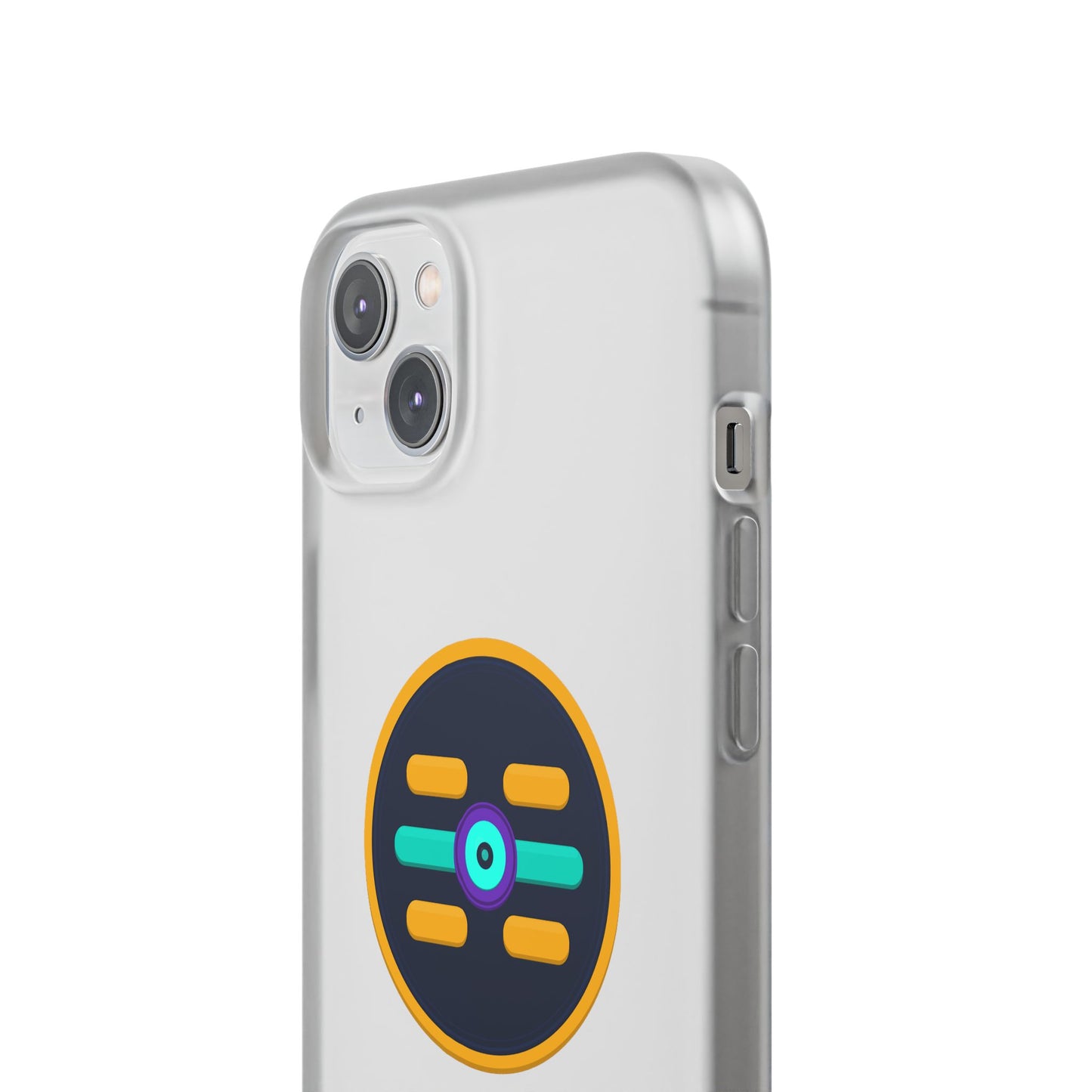 The Boards Shop Clear Phone Case with Colorful Tech Emblem
