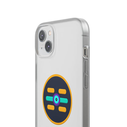The Boards Shop Clear Phone Case with Colorful Tech Emblem