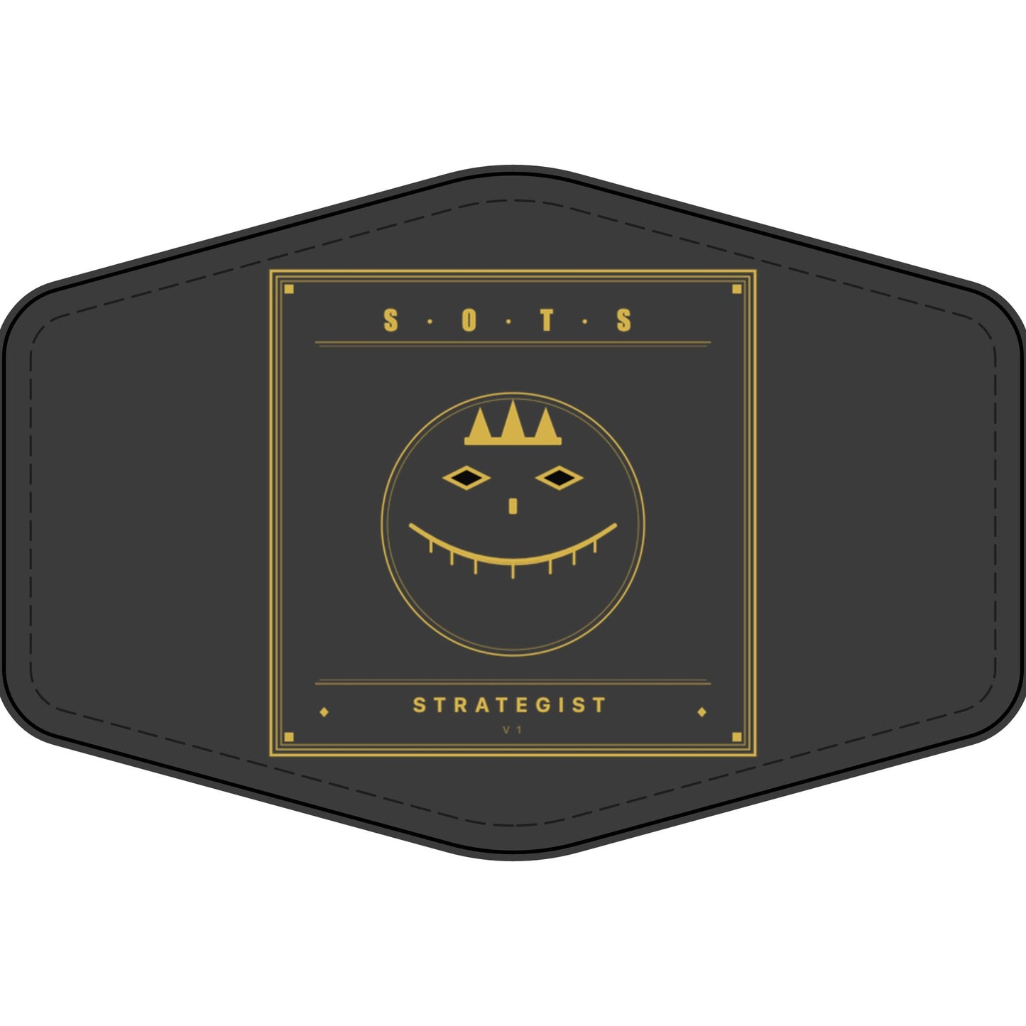 Strategist Faux Leather Patch – Engraved Gold Emblem