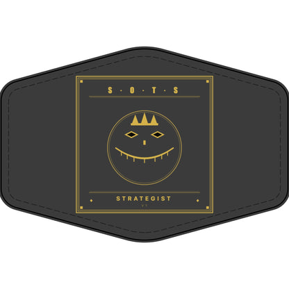Strategist Faux Leather Patch – Engraved Gold Emblem