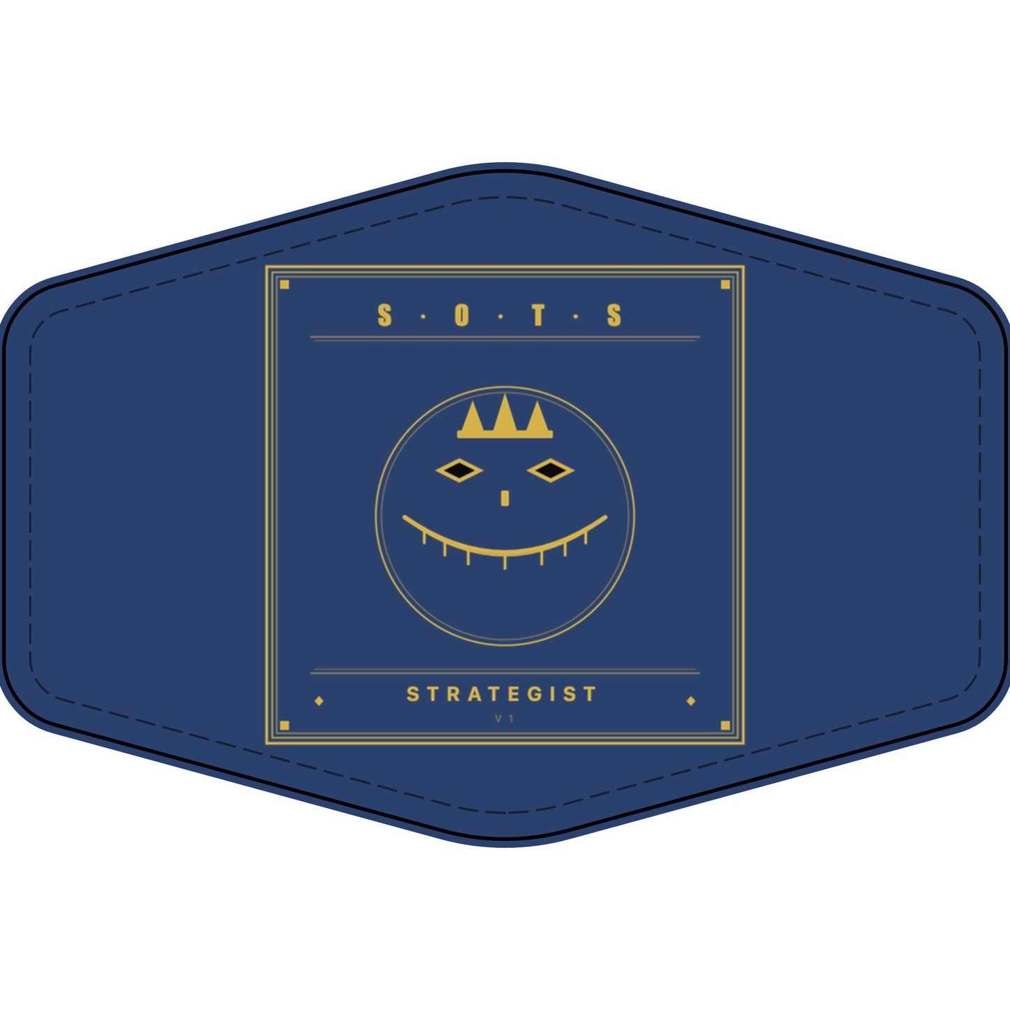 Strategist Faux Leather Patch – Engraved Gold Emblem