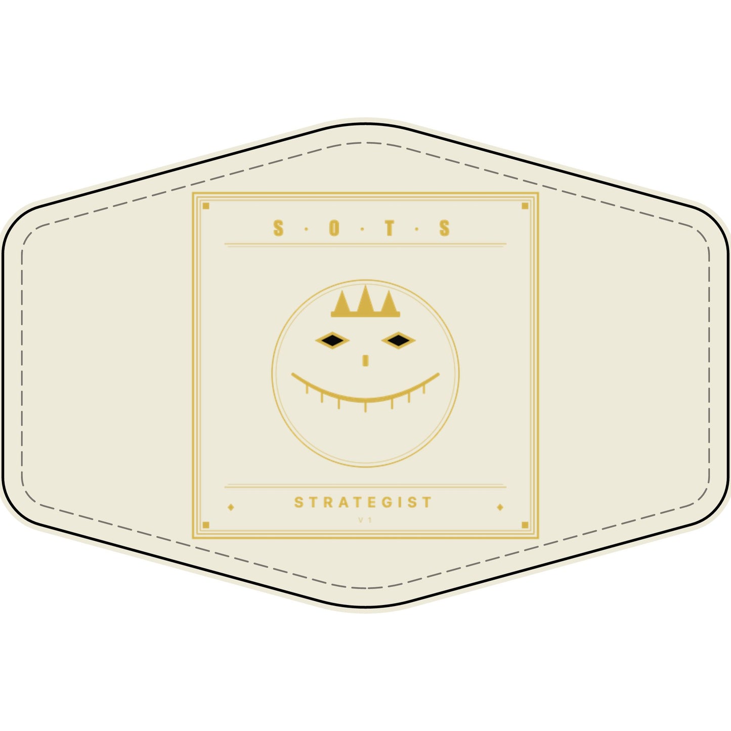 Strategist Faux Leather Patch – Engraved Gold Emblem