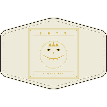 Strategist Faux Leather Patch – Engraved Gold Emblem