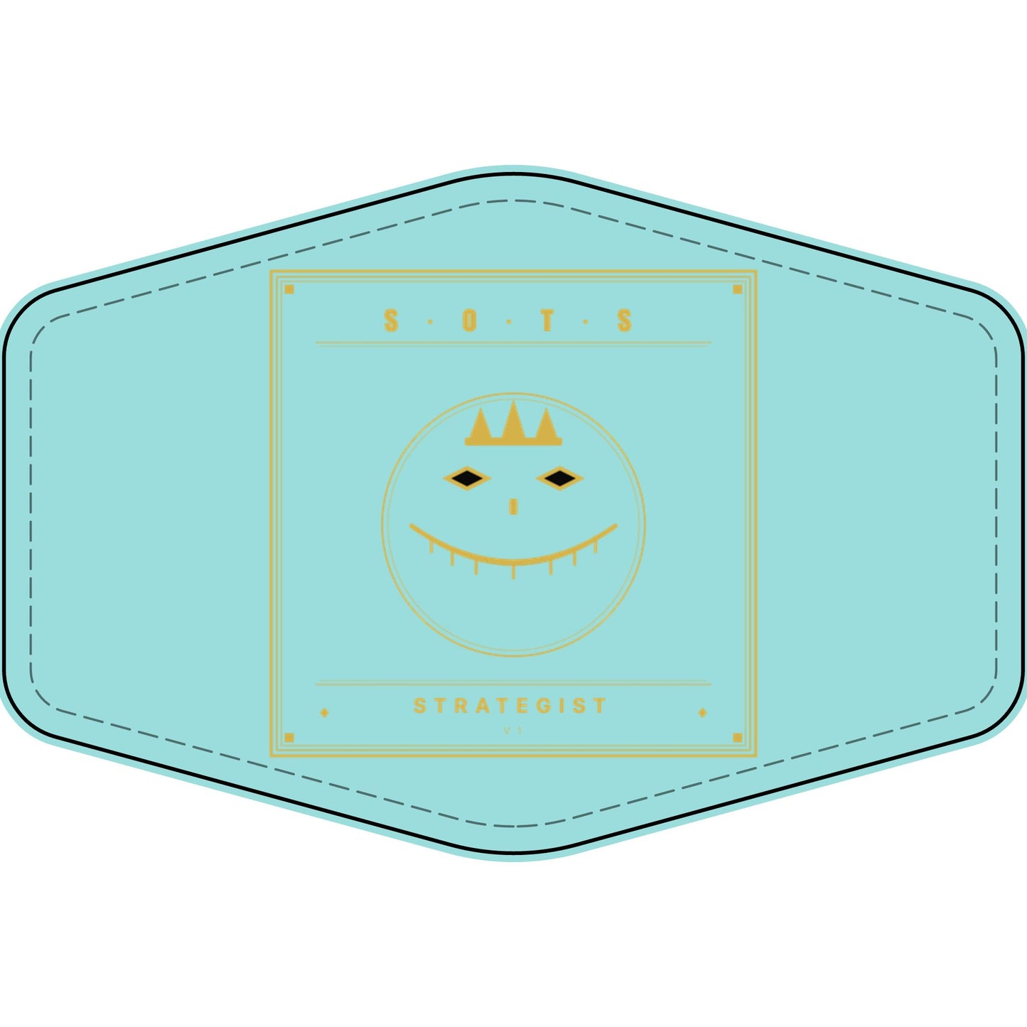Strategist Faux Leather Patch – Engraved Gold Emblem