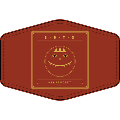 Strategist Faux Leather Patch – Engraved Gold Emblem