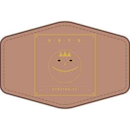 Strategist Faux Leather Patch – Engraved Gold Emblem