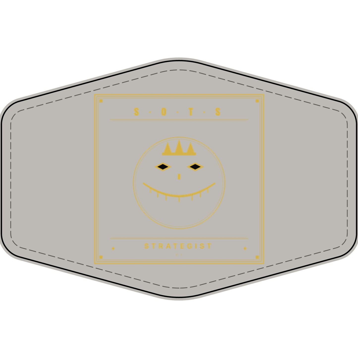 Strategist Faux Leather Patch – Engraved Gold Emblem