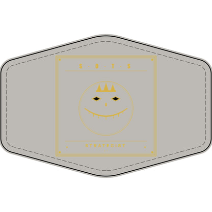Strategist Faux Leather Patch – Engraved Gold Emblem