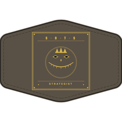 Strategist Faux Leather Patch – Engraved Gold Emblem