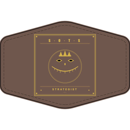 Strategist Faux Leather Patch – Engraved Gold Emblem