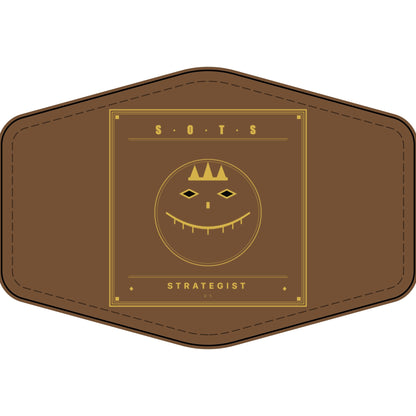 Strategist Faux Leather Patch – Engraved Gold Emblem