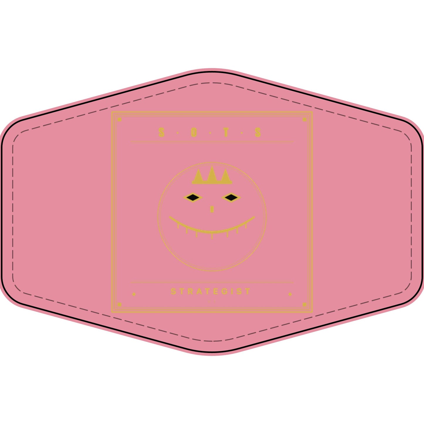 Strategist Faux Leather Patch – Engraved Gold Emblem
