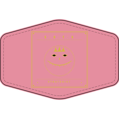 Strategist Faux Leather Patch – Engraved Gold Emblem