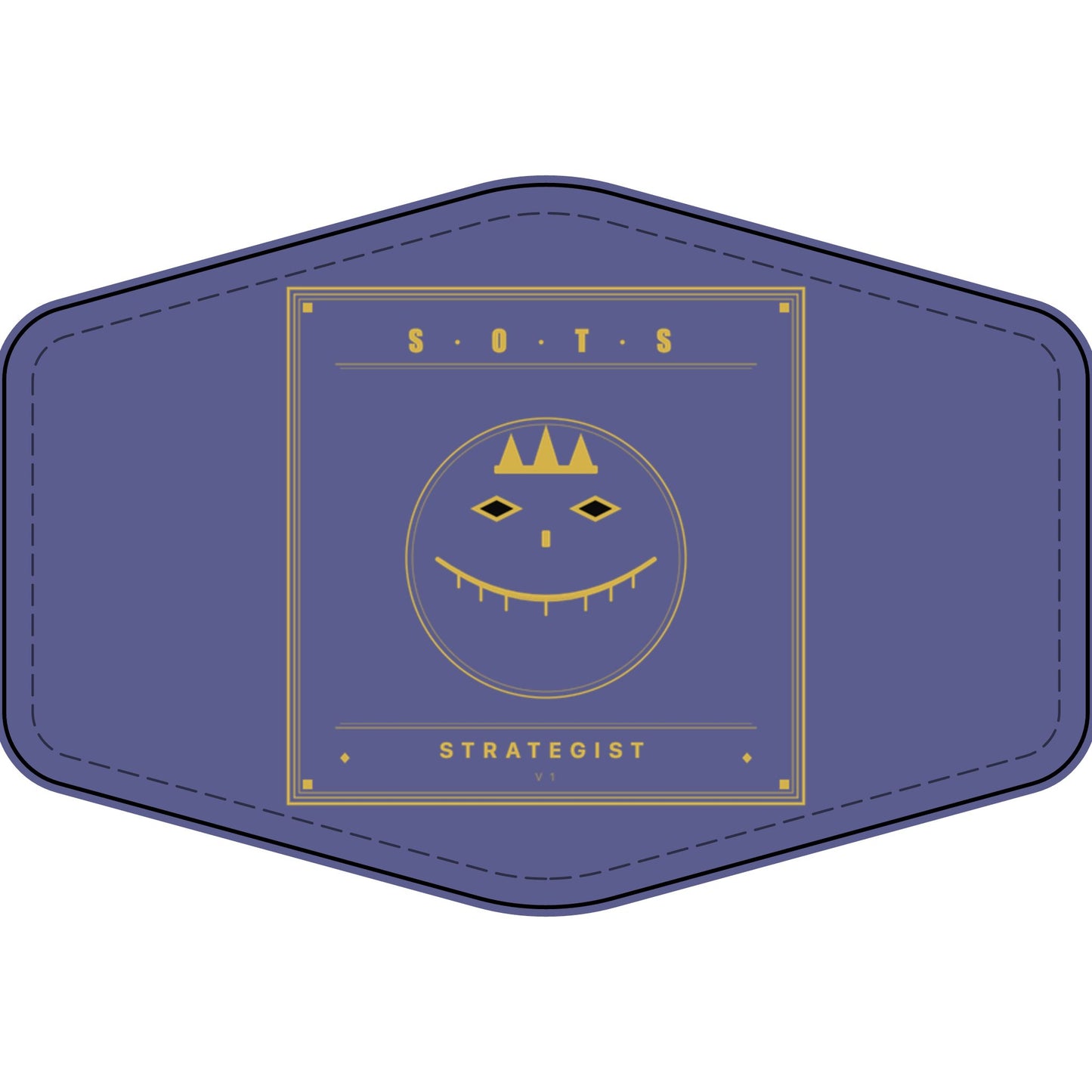 Strategist Faux Leather Patch – Engraved Gold Emblem