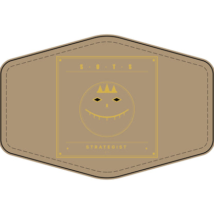 Strategist Faux Leather Patch – Engraved Gold Emblem